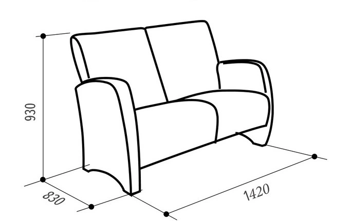 Sindi sofa - 2 seats
