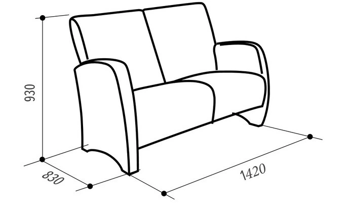 Sindi sofa - 2 seats