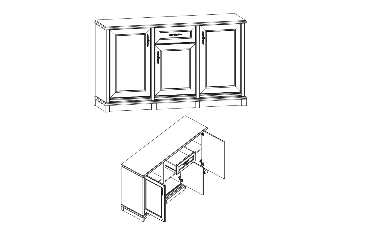 SONATA 3D/1S chest of drawers