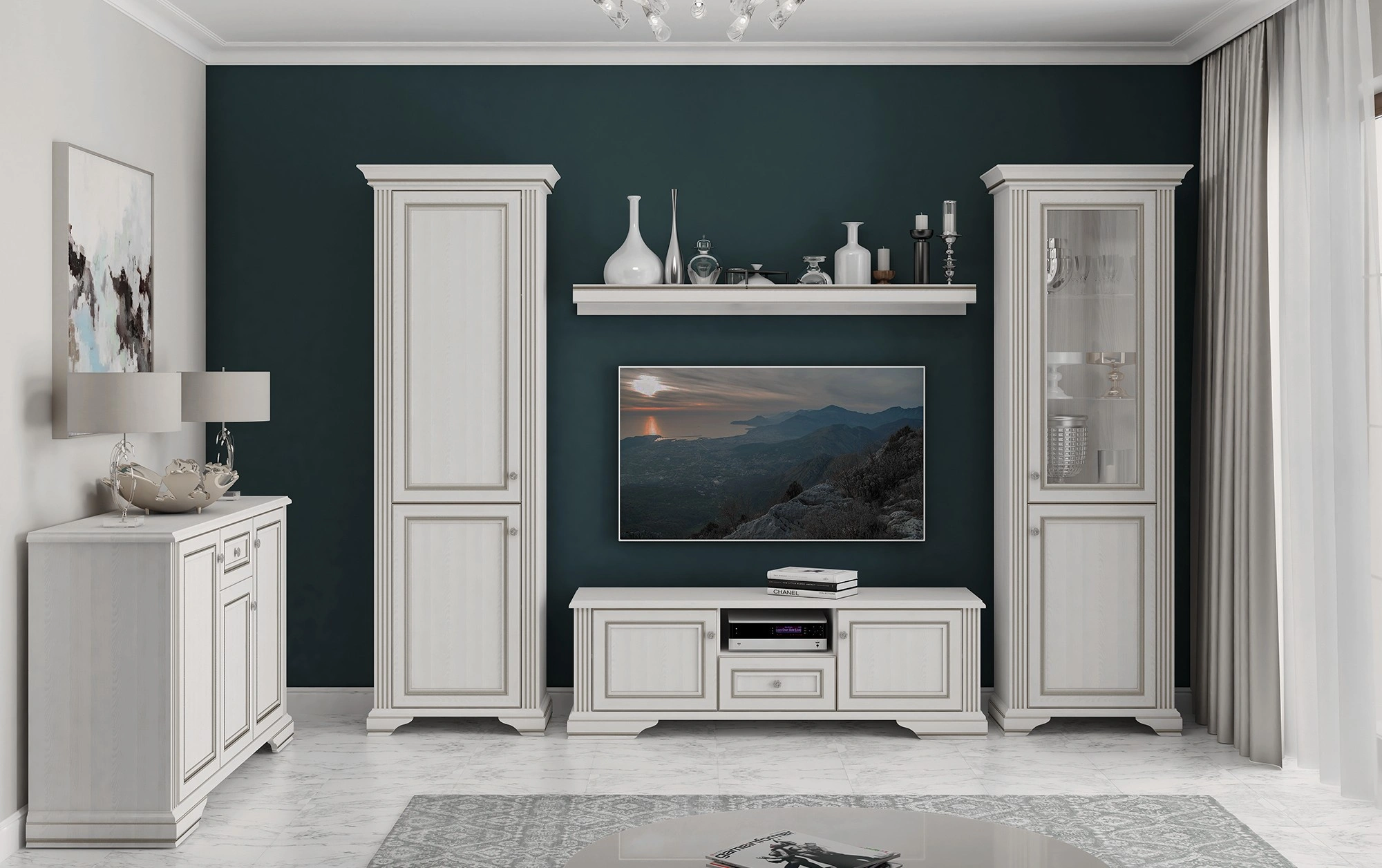 Chest of drawers White 3D1S