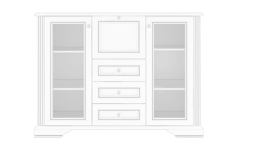 Chest of drawers White 2W3S1B