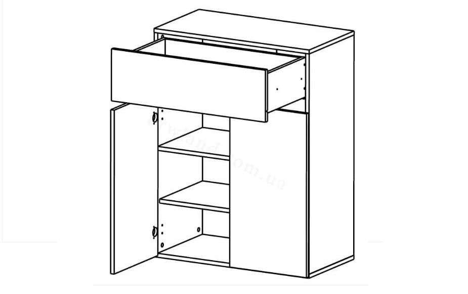 Chest of drawers London KOM2D1S