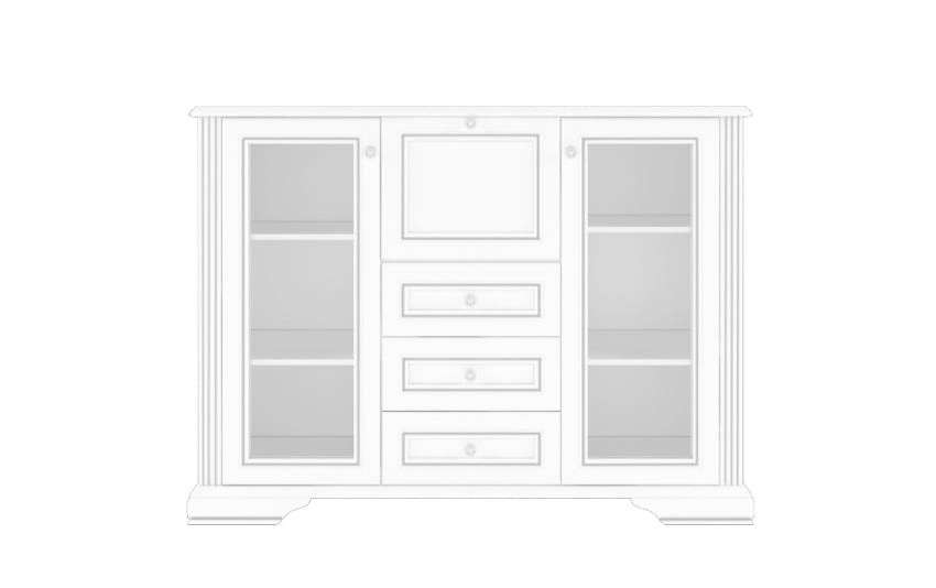 Chest of drawers White 2W3S1B